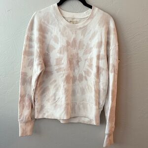 Madewell Tie-Dye Sweatshirt in Cream and Brown